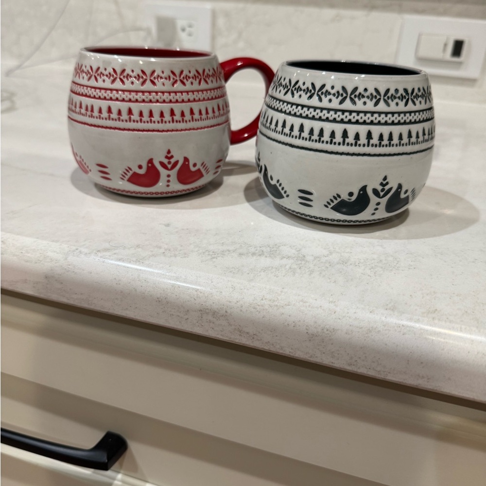 Hearth & Hand with Magnolia 14oz Nordic Christmas Fair Isle Stoneware Mugs